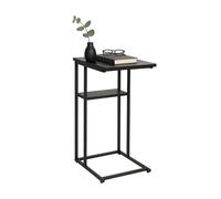Table d'appoint Relaxdays, Grande et Petite Surface, H x L x P 60 x 40 x 30 cm, Table pour canapé et lit, métal, Noir