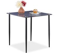 relaxdays Table d'appoint angulaire en verre