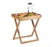 RELAXDAYS Table d'appoint avec plateau amovible en bois de noyer 52 x 36 x 54 cm