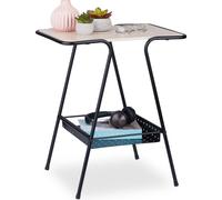 relaxdays Table d'appoint avec rangement