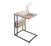 Relaxdays Table d'appoint avec rangement et niche