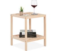 relaxdays Table d'appoint en bois