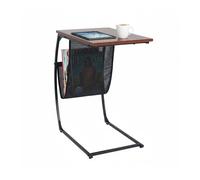 Relaxdays Table d'appoint en C avec porte-revues