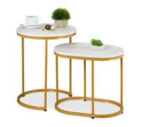 Relaxdays Table d'appoint en lot de 2