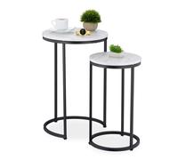 Relaxdays Table d'appoint en lot de 2