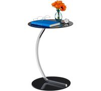 relaxdays Table d'appoint en verre noir 40,0 x 40,0 x 55,0 cm