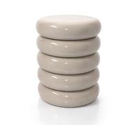Relaxdays Table d'appoint et Tabouret Bubble, métal Beige, 45x31x31 cm, Design Moderne