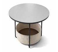 Relaxdays Table d'appoint ronde panier