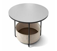 Relaxdays Table d'appoint ronde panier
