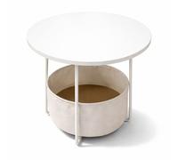 Relaxdays Table d'appoint ronde panier