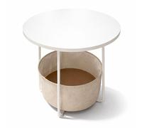 Relaxdays Table d'appoint ronde panier