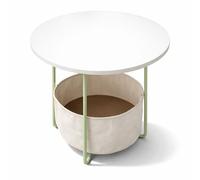 Relaxdays Table d'appoint ronde panier