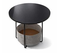 Relaxdays Table d'appoint ronde panier