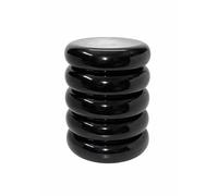 Relaxdays Table d'appoint & Tabouret, Design Bubble, HxP 45 x 31 cm, métal, Noir, déco Salon