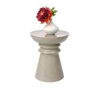 Relaxdays Table d'appoint & Tabouret, Design Conique, HxP 45 x 38 cm, métal, Beige, déco Salon