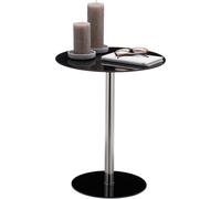 relaxdays Table d'appoint verre acier inoxydable