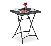 Relaxdays Table De Balcon, De Grille, De Jardin Pliable, Résistant Aux Intempéries, Carrée Gris
