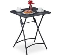 relaxdays Table de jardin anthracite carrée 59,0 x 59,0 x 74,0 cm