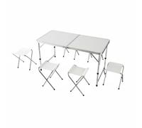 Relaxdays Table de camping avec 4 tabourets