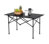relaxdays Table de camping pliante en acier