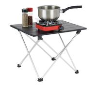 Relaxdays Table de Camping ou de Jardin, Pliable, en Aluminium Robuste, H x L x P : 32 x 39 x 34 cm, Noire