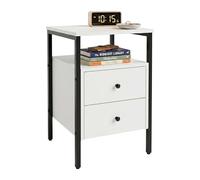 Relaxdays Table de chevet 2 tiroirs