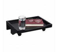 Relaxdays Table de Chevet à Clipser, Bambou, HxLxP:9x36x25,5cm, Noir