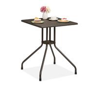 Relaxdays Table de jardin à l'aspect bois marron