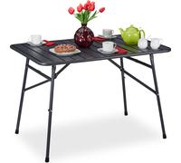 relaxdays Table de jardin anthracite rectangulaire 110,0 x 70,5 x 74,5 cm