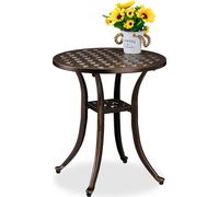 relaxdays Table de jardin antique ronde