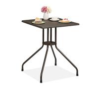 Relaxdays Table de jardin à l'aspect bois marron