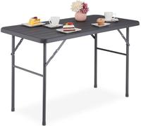 relaxdays Table de jardin d'angle imitation bois