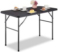 relaxdays Table de jardin d'angle imitation bois