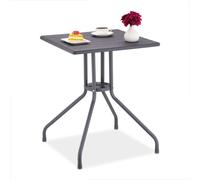 relaxdays Table de jardin en bois gris