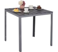 relaxdays Table de jardin grise imitation bois
