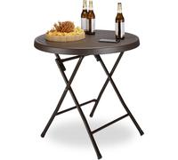 relaxdays Table de jardin pliante BASTIAN