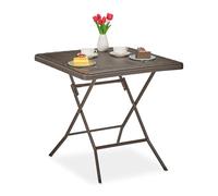 Relaxdays Table de jardin pliante effet bois