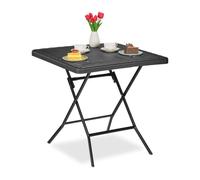 Relaxdays Table de jardin pliante effet bois