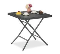 Relaxdays Table de jardin pliante effet bois
