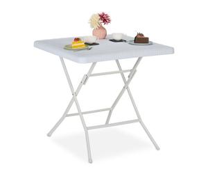 Relaxdays Table de jardin pliante effet bois