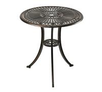 Relaxdays Table de jardin ronde avec trou parasol