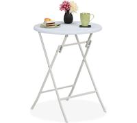 relaxdays Table de jardin ronde en aspect rotin