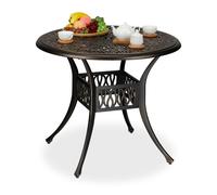 Relaxdays Table De Jardin Ronde Trou Pour Parasol Table D'appoint Table De Balcon Terrasse Multicolore