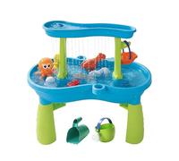 Relaxdays Table de Jeu d'eau 2 Niveaux, Accessoires, 62x57x37 cm, Cuisine à la Boue en Plastique