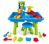 Relaxdays Table de jeu d'eau avec tabouret