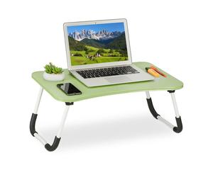 Relaxdays Table de lit ordinateur portable en vert