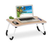 relaxdays Table pour ordinateur portable aspect bois