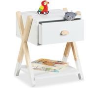 relaxdays Table de nuit pour enfants avec tiroir