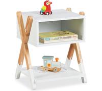 relaxdays Table de nuit pour enfants compartiment ouvert