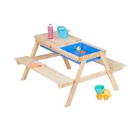 Relaxdays Table de Pique-Nique, pour Votre Enfant, Cuisine extérieure, H x L x P : 50 x 89 x 86 cm, Jardin, Nature